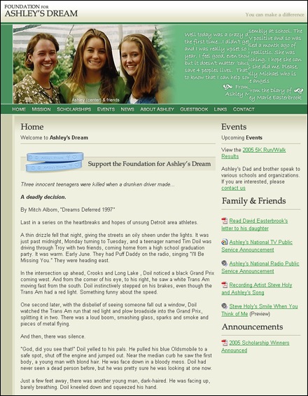 Foundation for Ashley&rsquo;s Dream